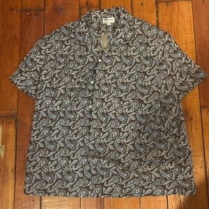 Jcrew paisley camp shirt